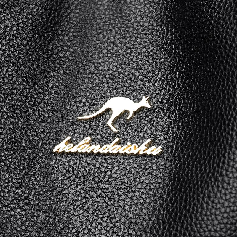 Vintage Backpack Women's Solid Color Backpack Large Capacity Schoolbag