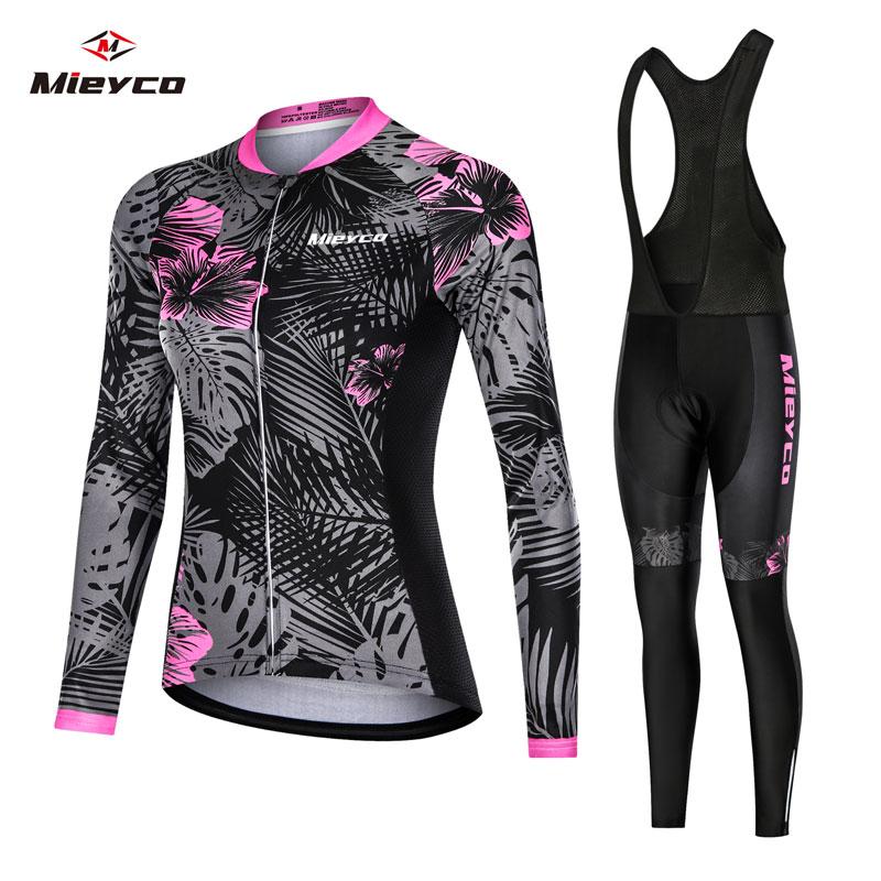 2026 Long Sleeved Autumn Mieyco Anti-UV Spring Women Polyester Bicycle Cycling Wear Cycling Bike Clothes Cycling Jersey Set Ciclismo Feminino