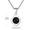 Vnox Tiger Eye Stone Irregular Pendant Neckalce for Men, Waterproof Stainless Steel Natural Stone Necklaces, Anniversary Gifts