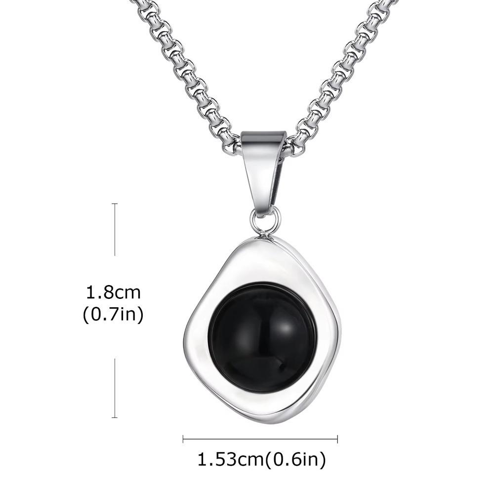 

Vnox Tiger Eye Stone Irregular Pendant Neckalce for Men, Waterproof Stainless Steel Natural Stone Necklaces, Anniversary Gifts 60cm