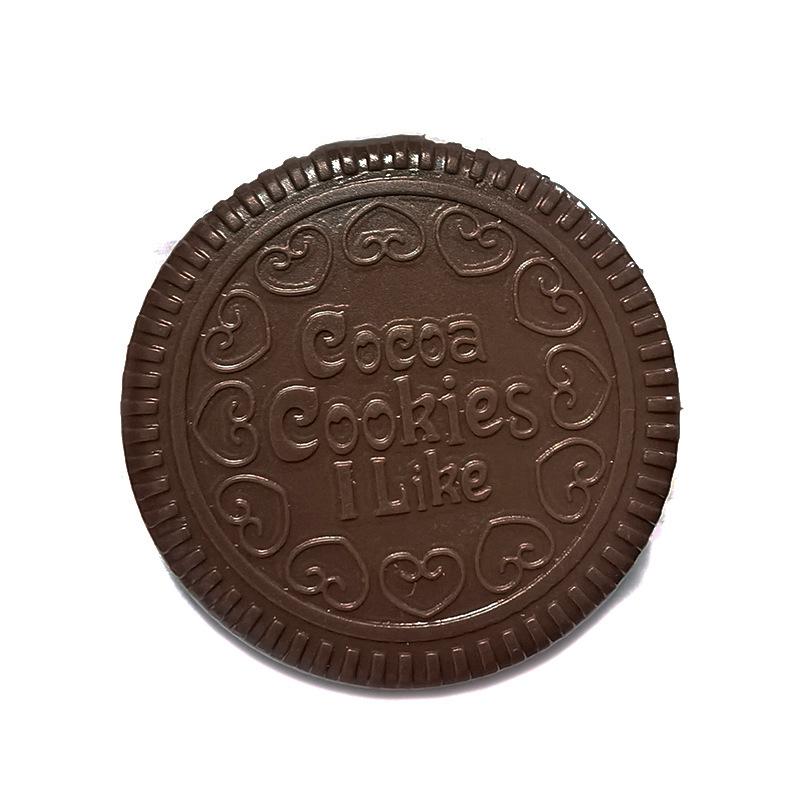 Chocolate Cookies Folding Makeup Mirror Women's Portable Bag Portable Makeup Mirror Creative Mirror Comb Set