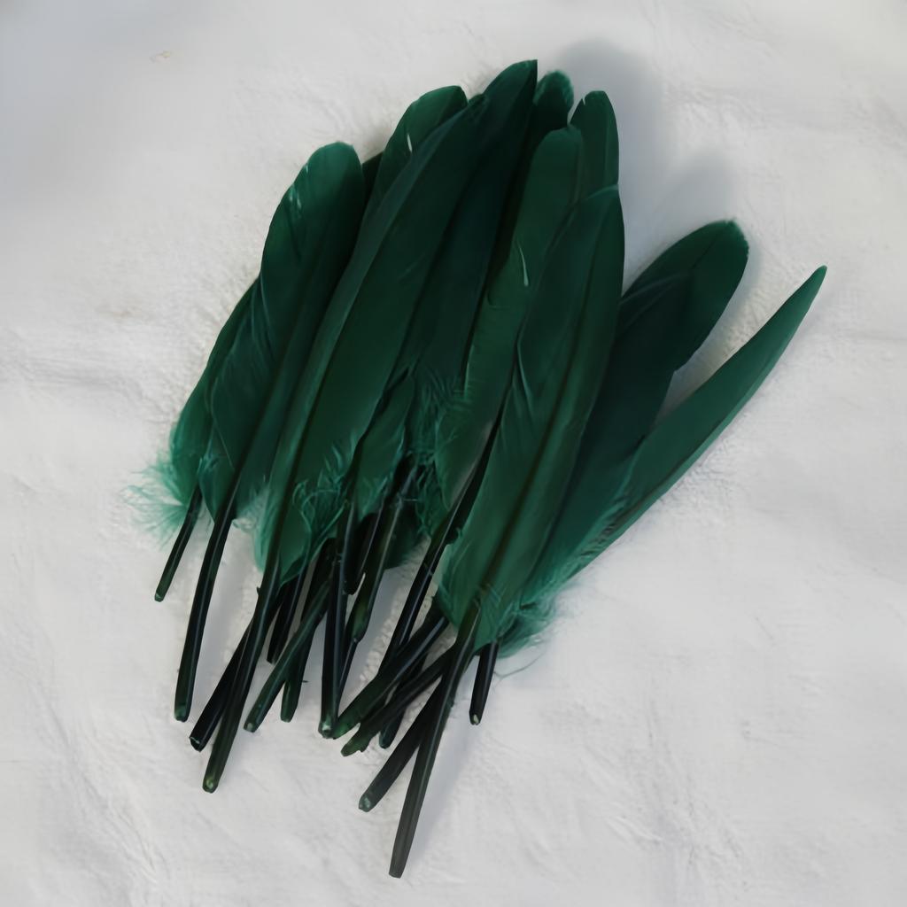 100Pcs Blue Goose Feathers 10-15cm Natural Dyed Feather for Wedding Decoration Party DIY Crafts Halloween Costume Supplies