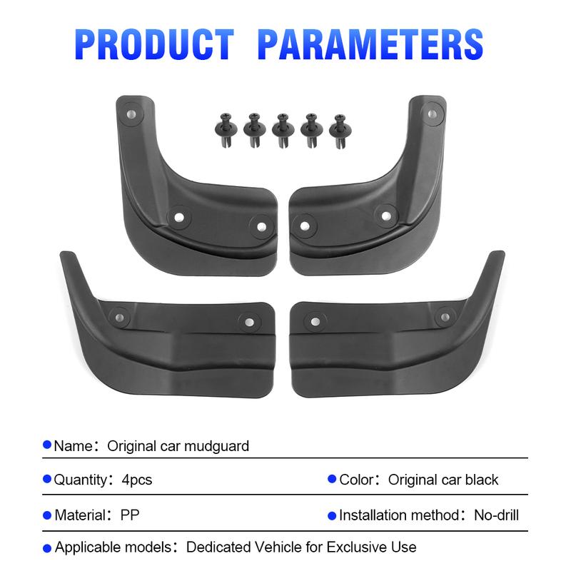 Soft Mudguards For Tesla Model 3 2024 2025 2026 Official Original Front Rear Wheel Fenders Splash Guards Model 3 Accessories