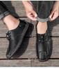 2025 Autumn Handmade Men's Large Size Casual Leather Slip-on Moccasins