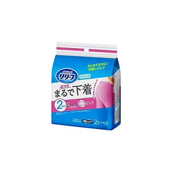 

Relief Pants Ultra Like Sizes 2 Count [Old Package] [Trial Pack] Type, Thin, Underwear, Pink, L-LL, белый