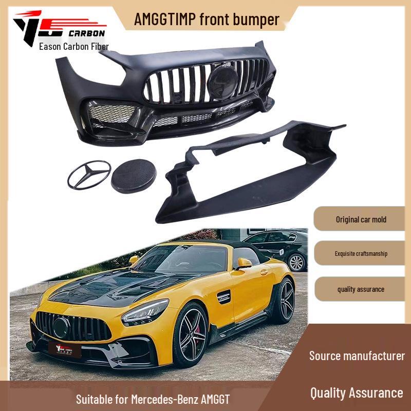 Compatible Front Bumper for 2016+ Mercedes-Benz AMG GT, IMP Style, Semi-Carbon Material