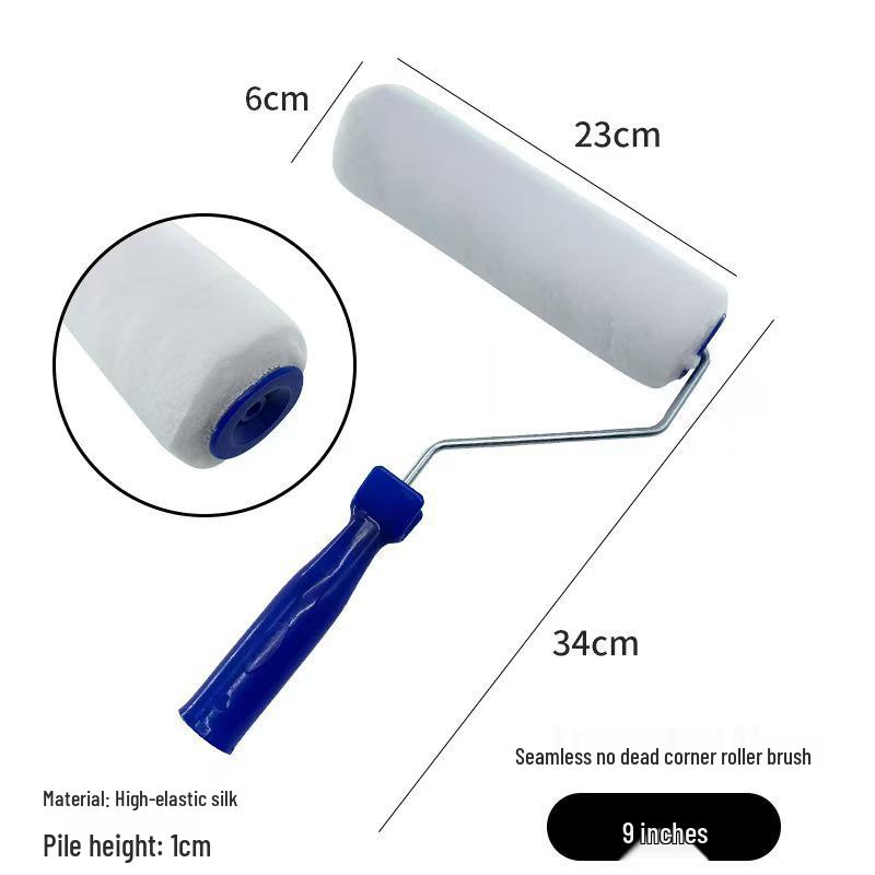 9-inch & 4/6-inch Latex Paint Roller Brush Set with Thumb Grip