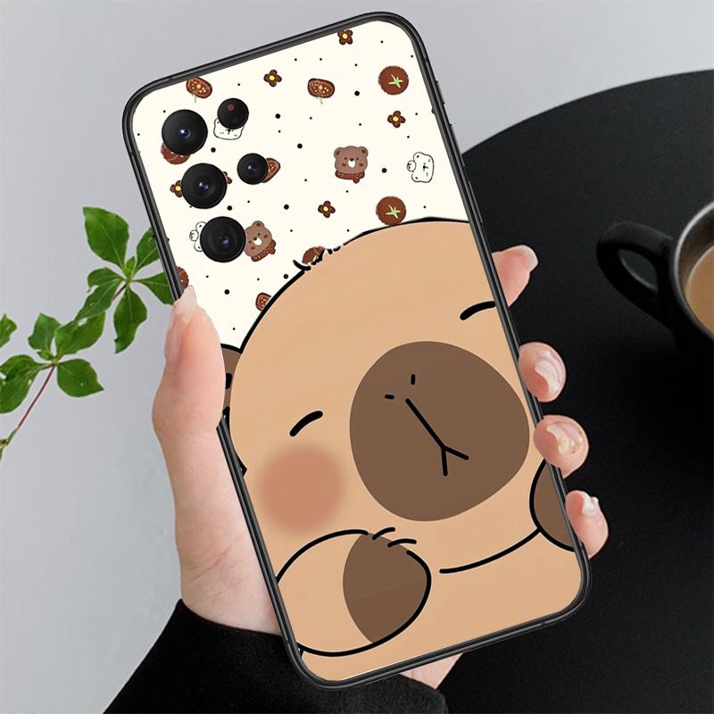 Phone Case For Samsung A17 A55 A16 A56 A35 A15 A53 A54 A33 A34 A25 A05S A52 A52S A07 A26 A06 Cute Fun capybara