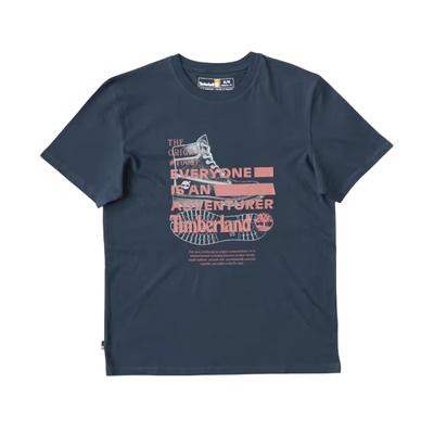 Timberland Logo Buchstaben Rundhals Sport Kurzarm T-Shirt Unisex T-Shirts Blau A29JZ-433