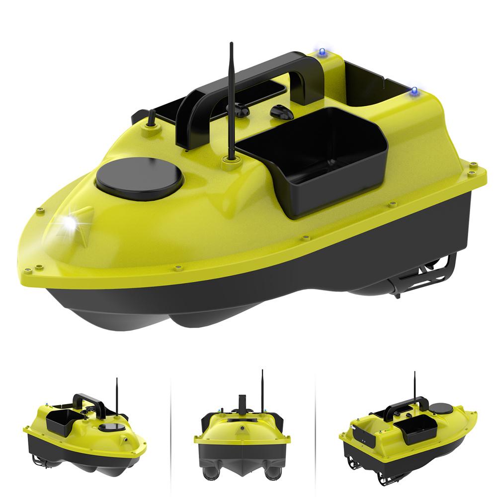 GPS Fishing Bait Boat with 3 Bait Containers Automatic Bait Boat with 400-500M Remote Range 5200mAh Fishing Feeder Fish Finder