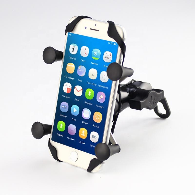 ABS X Shape Bike Phone Bracket Motorcycle Mobile Phone Holder for Bicycle Motorcycle