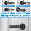 Fingerprint Door Lock, Door Locks for Bedrooms, Biometric Door Lock with Fingerprint/Password/Key/IC Card-Smart Door Lock for Home, Hotel, Office,