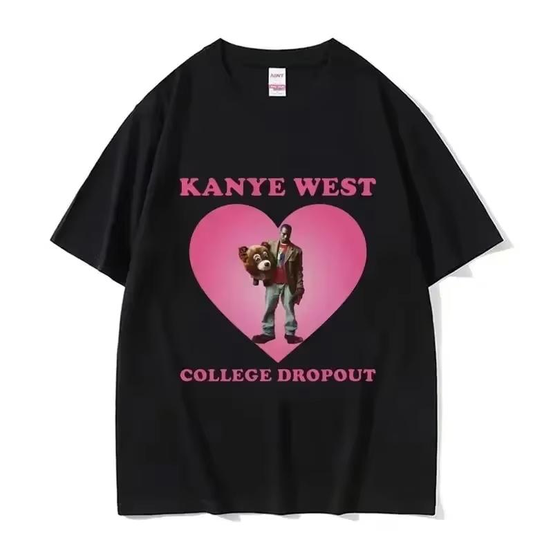 

Autumn Unisex Kanye West Meme Fun T-shirt Retro Hip-hop Rap Style Short-sleeved Street Y2k Clothing Luxury Outdoor Sports Brand 4XL