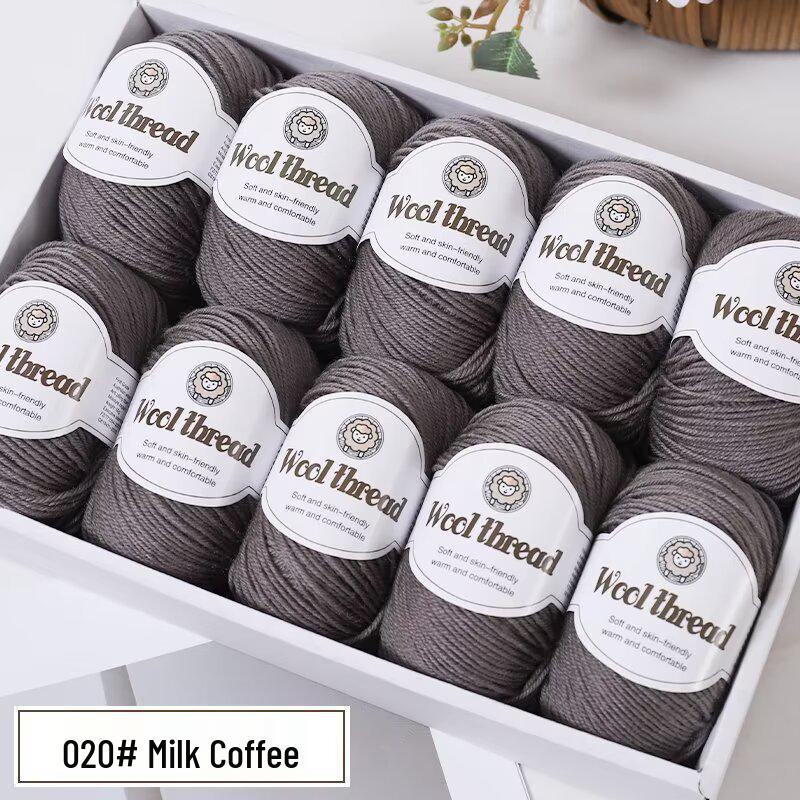 Wool Blend Yarn Ball - Medium Thickness for DIY Knitting Projects