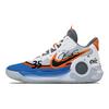 Nike KD Trey 5 IX Thunderous And Vast Cushioning, Wear Resistant Mid top Basketball Shoes Unisex Gray Blue Orange CW3402-011(Team529-)