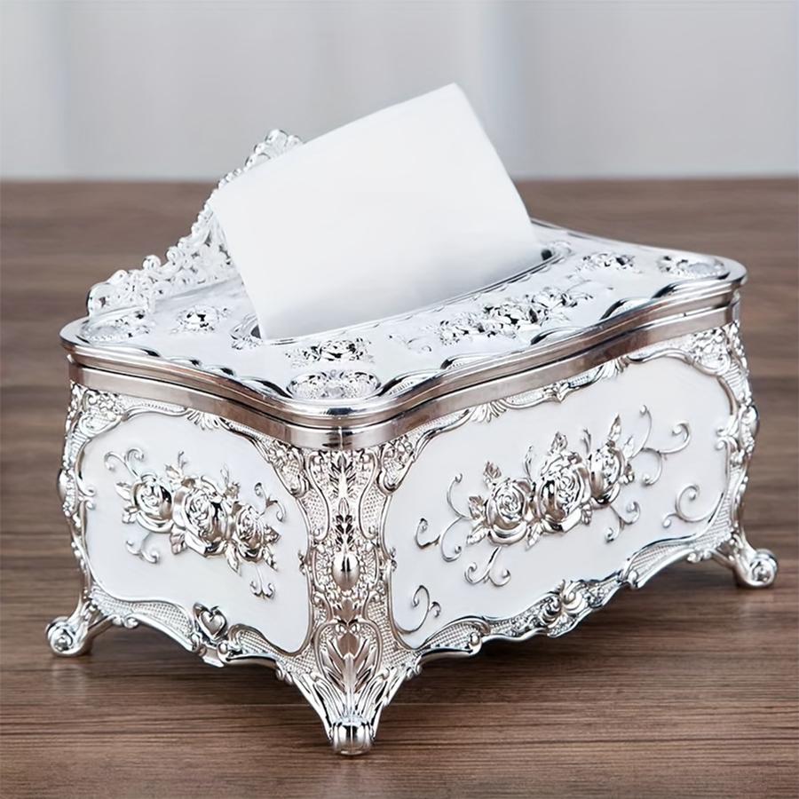 European Style Tissue Box, High-end El Restaurant Napkin Extraction Box, Living Room Desktop Paper Extraction Storage Box