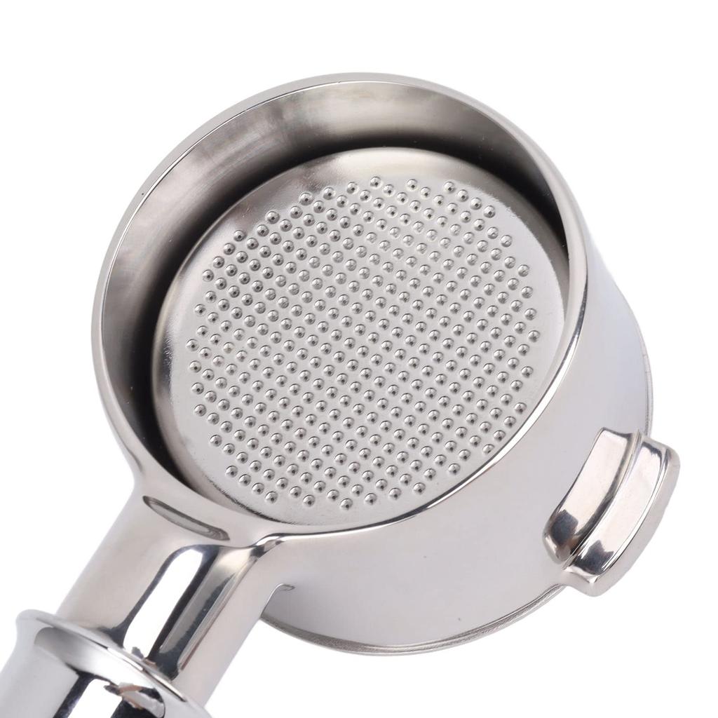 51mm Coffee Bottomless Portafilter, Comfortable Grip, 51mm Two-Lug Portafilter, Safely Removable, 304 Stainless Steel, EC0310 (A2 Beechwood)