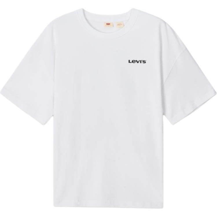 

Levis Удобная Свободная Футболка с Принтом Букв Повседневная Круглый Вырез Короткий Рукав Мужские Топы Белый 002XG-0000 L