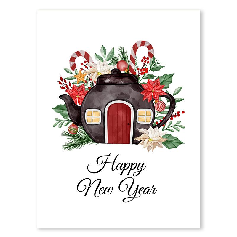 Christmas Cane Candy Decoration Wall Art Stocking Gifts Canvas Painting Jingle Bells Little House Poster Living Room Decoration