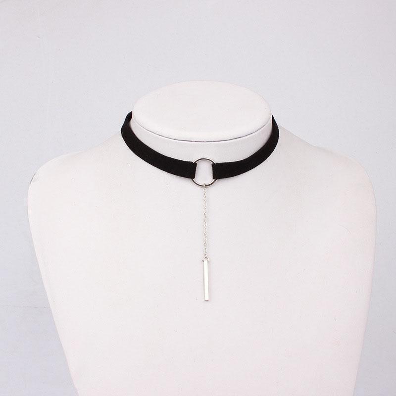 SUMENG 2024 New Fashion Black Velvet Choker Necklace Chain Bar Chokers  For Women Collares Jewelry Gifts