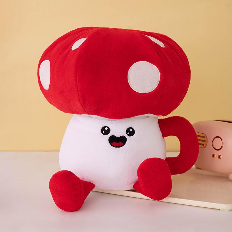2330Cm Cute Vegetables Kawaii Red Mushrooms Shii-Take Plush Soft Toy Stuffed Dolls Home Decor Gift For Girl Boy Birthday