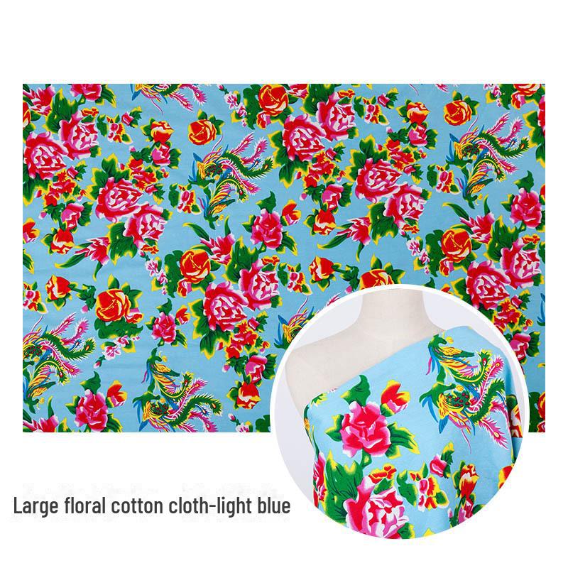 

Ткань саржевого переплетения северо-восточного Феникса Пион из хлопка для этнической одежды светло-синий