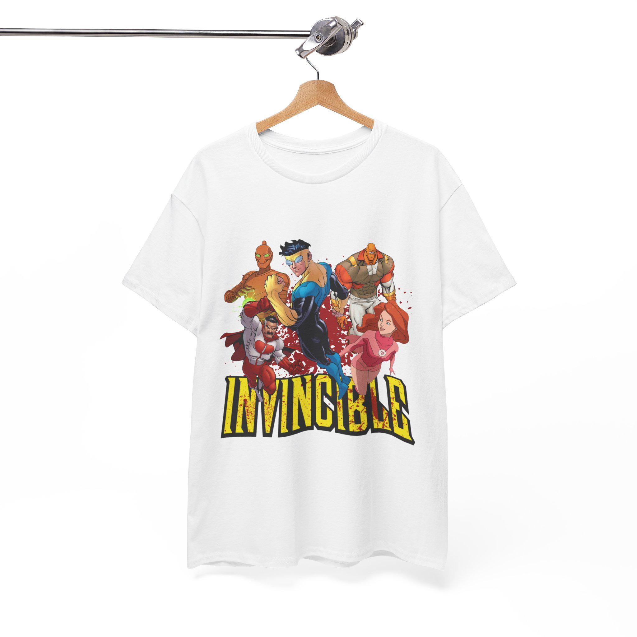 Invincible Inspired Superhero Graphic Tee Mark Grayson Style 2026 Summer Unisex Women Cotton Oversized Tshirt Fashion Street Y2K M