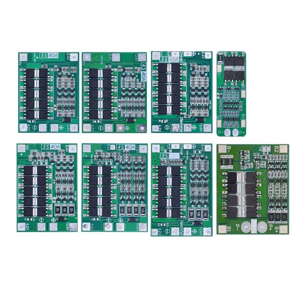 3S/4S 15A 20A 25A 40A 60A liitiumioon-liitiumaku kaitseplaat 18650 BMS puurimootorile 11,1 V 12,6 V / 14,8 V 16,8 V võimendus/tasakaal