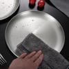 Stainless Steel Round Korean Style Matte Serving Plates