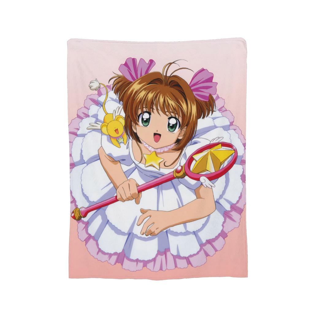 Anime Cardcaptor Sakura Blankets Flannel Spring/Autumn  Breathable Super Warm Throw Blanket for Bed Travel Quilt