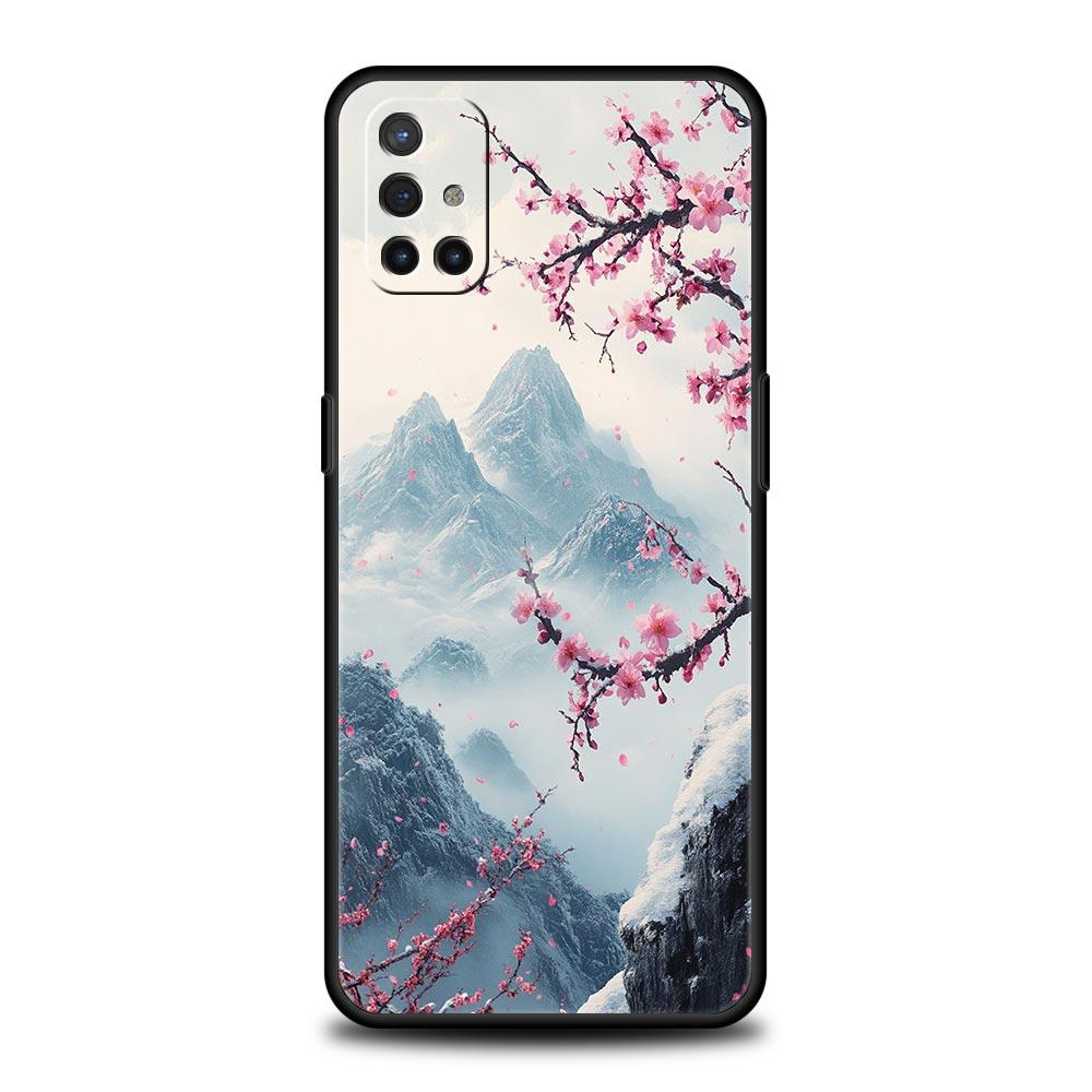 Pink Sunset Mountain Phone Case For Oneplus 13R 13 12R 11 10T 10R Nord N100 N200 N10 10 9 9R 9RT CE 3 2 Z Pro 5G Soft TPU Cover