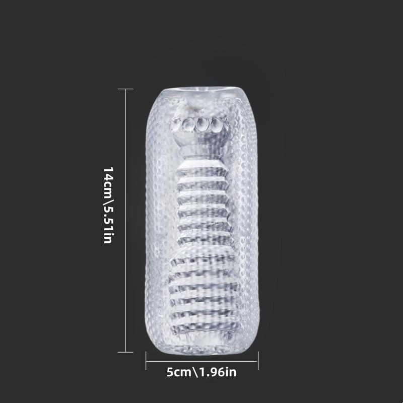 Transparent Male Masturbator Artificial Pussy Vaginal for Men 18 Glans Sucking Penis Pump Sex Toys Erotic Spikes Exerciser