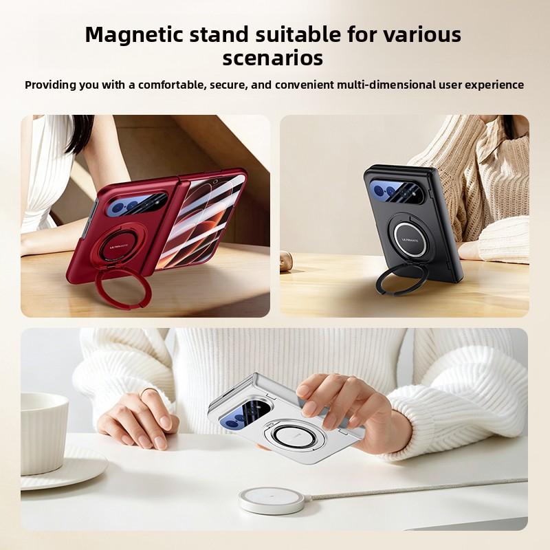 For Xiaomi Mi 18 Fold Case Hard Matte Magsafe With Ring Stand Magnetic Flim Protective Back Cover Case For Xiaomi 18 Fold Shell