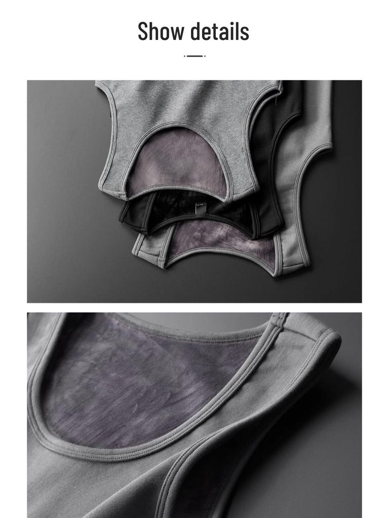 Men's Fleece-Lined Thermal Vest - Sleeveless Winter Layer