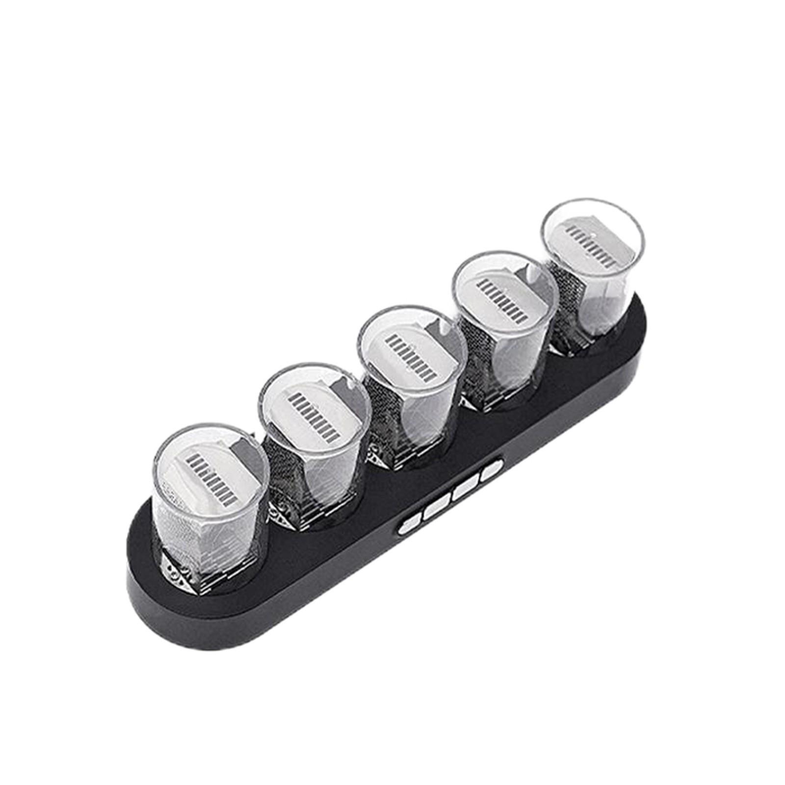 

Цифровые часы Nixie Tube с RGB светодиодной подсветкой для украшения рабочего стола в игровой комнате. Роскошная упаковка коробок для подарка. One Size чёрный