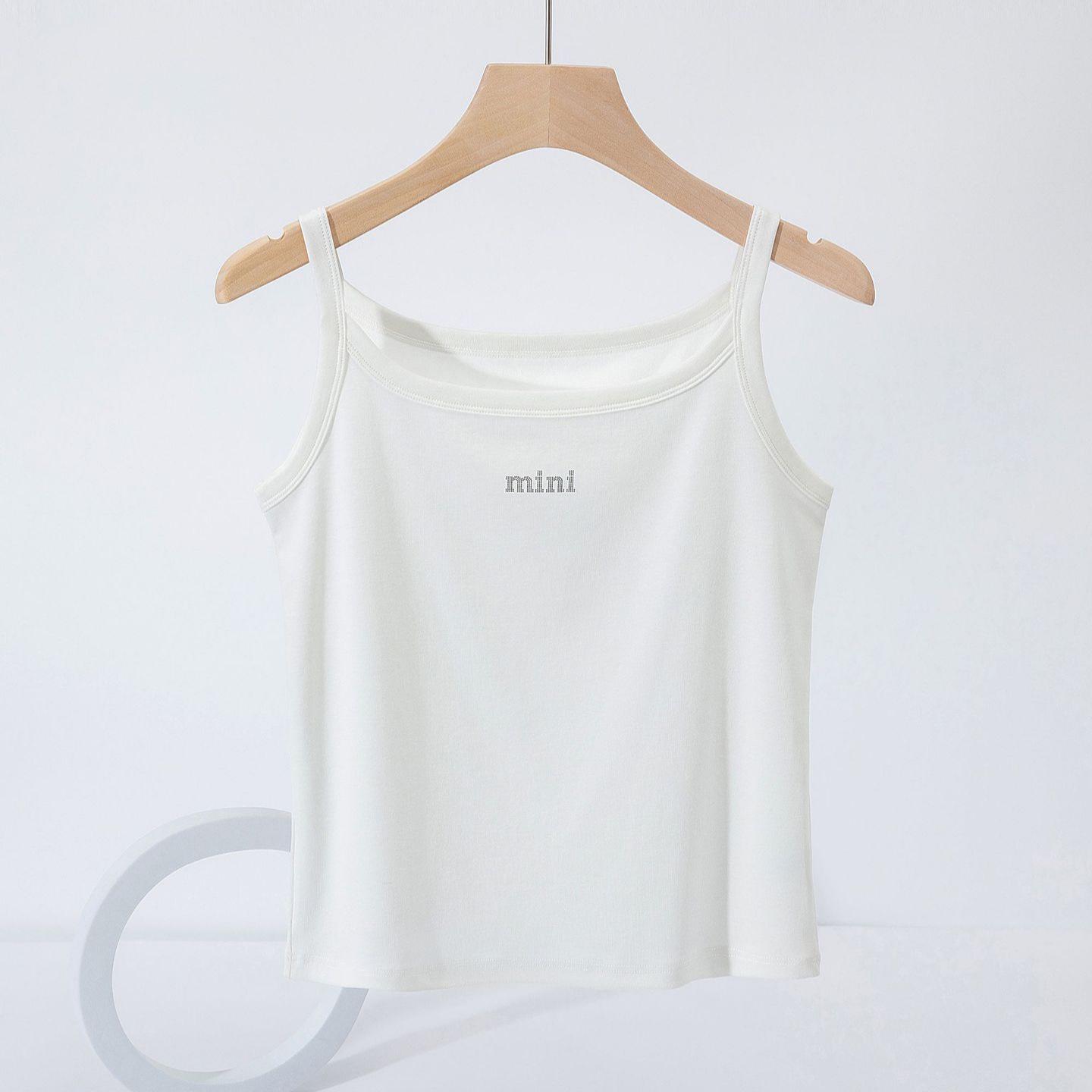 

Korean Spicy Yunshu Cotton Slim-fit Lettered Sleeveless Women s Sports Tank Top One Size