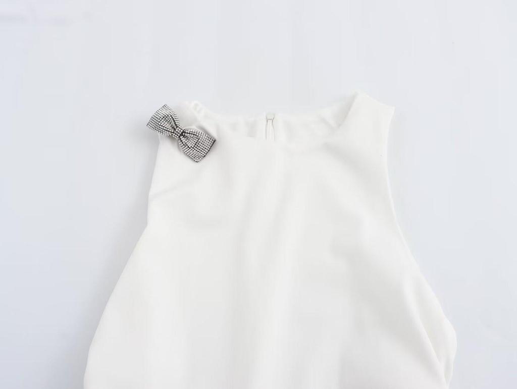 2025 Fashion Bow-Adorned Casual Dress: European-American Style