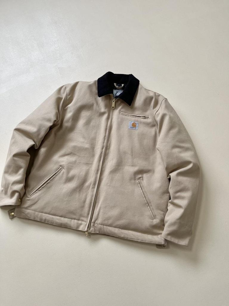 US High Street Carhartt Canvas Arbeitsjacke: Schwere Unisex Freizeit-Jacke mit Kragen für Frühling, Herbst, Winter