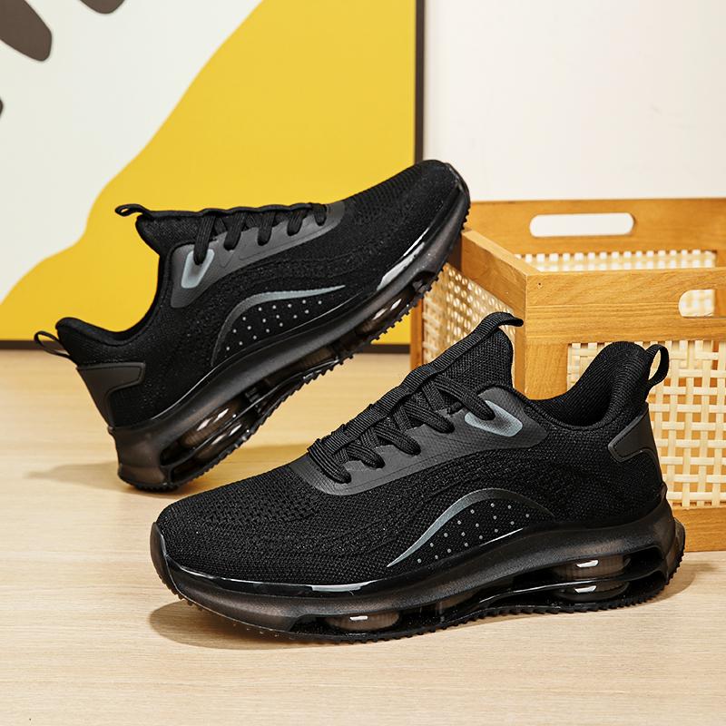 

Мужская повседневная спортивная обувь, мужские кроссовки, воздушная подушка, мужская весенне-осенняя новая мода, дышащая мягкая подошва. 46 чёрный