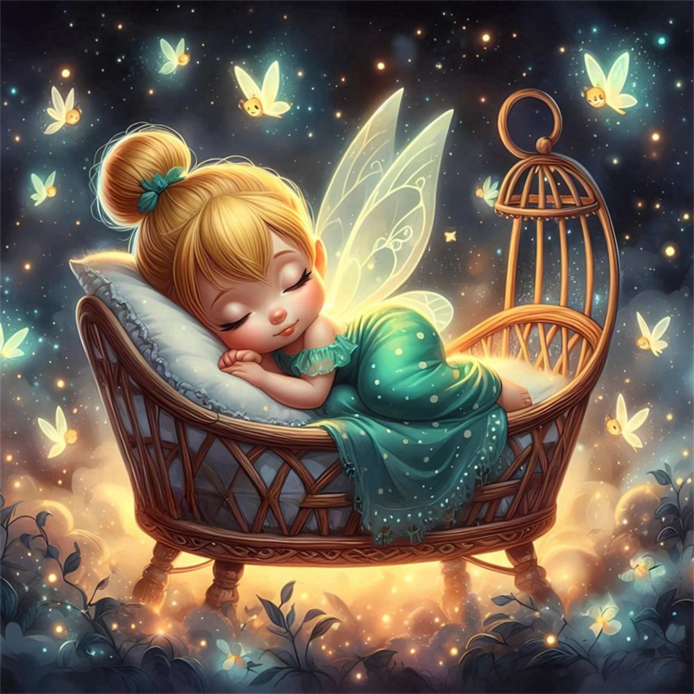 Disney Cartoon 5D Diamond Painting Full of Diamonds DIY Hand-applied Diamond Painting Princess Series Decorative Painting Kit