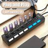 High Speed 4/7 Ports USB HUB 2.0 Adapter Expander Multi USB Splitter Multiple Extender with LED Lamp Switch for PC Laptop
