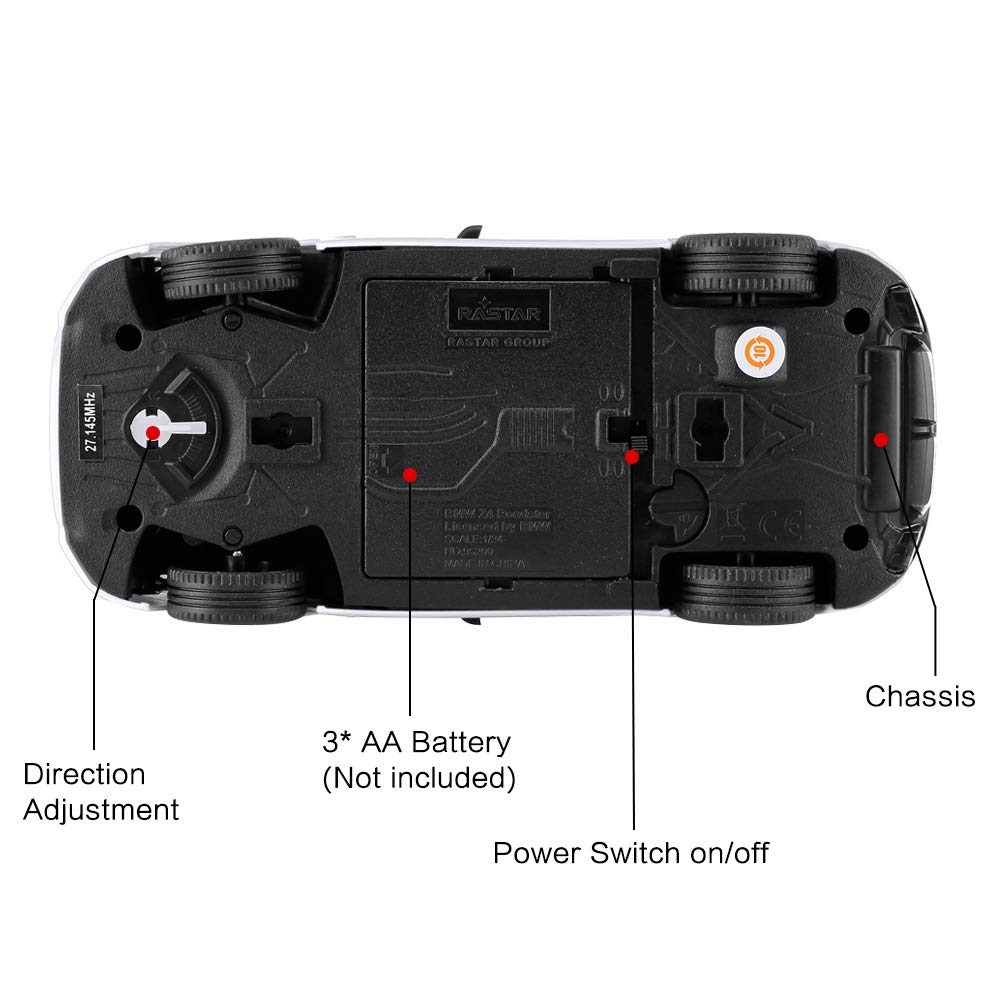 BMW Z4 Roadster RC Model Car Toy Car Remote Control Car White 1/24 2.4GHz