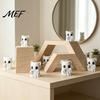 Handmade Graffiti Toy Halloween Ghost Cat Statue, 3D Printed Ornament, White DIY Painted Figurine Cute for Home Office Desk Decoration Craft Kit