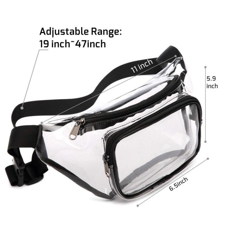 Clear Fanny Pack Waterproof Cute Waist Bag Purse Transparent Adjustable Belt Bag Harajuku Streetwear Transparent Belt Bags