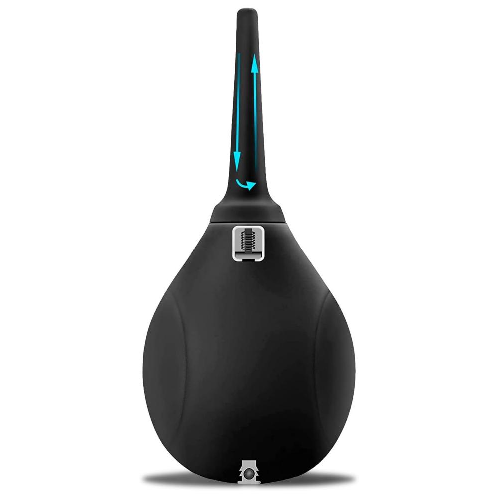 Анальная клизма Силиконовая клизма Многоразовый очиститель ягодиц и влагалища Анальный душ Анальная секс-игрушка Инструмент для женщин Мужчин Взрослые секс-игры чёрный