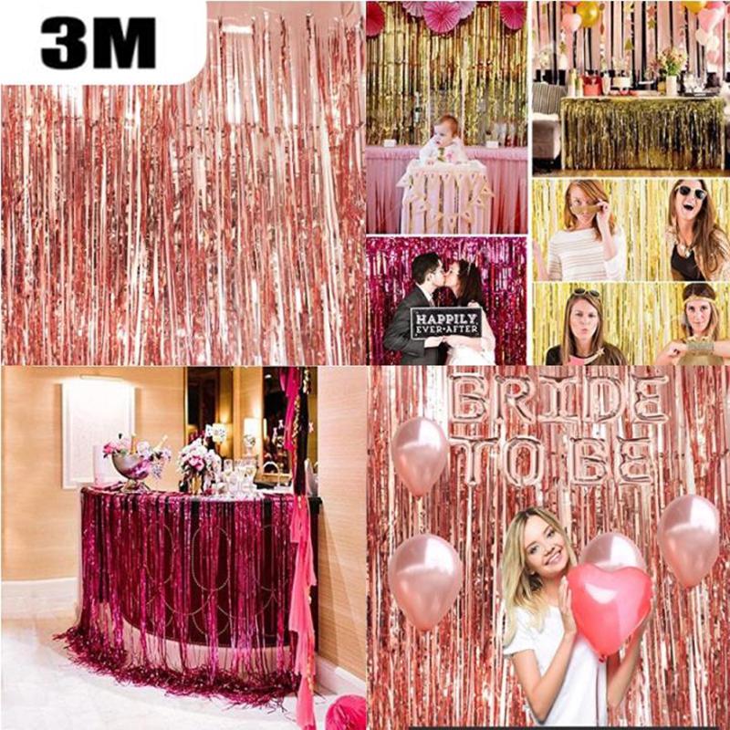 Metallic Foil Fringe Curtain Tinsel Wedding Kid Birthday Party Decor Home Supply Metallic Foil Fringe Curtain Tinsel Wedding Kid Birthday Party Decor Home Supply