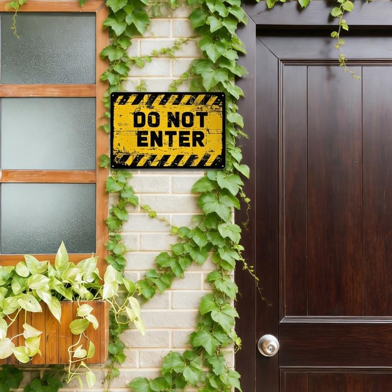 Do Not Enter Sign,11.81×7.87In Keep Out No Entry Sign,Indoor/Outdoor,Fade/Weather Resistant Easy to Install Warning Sign