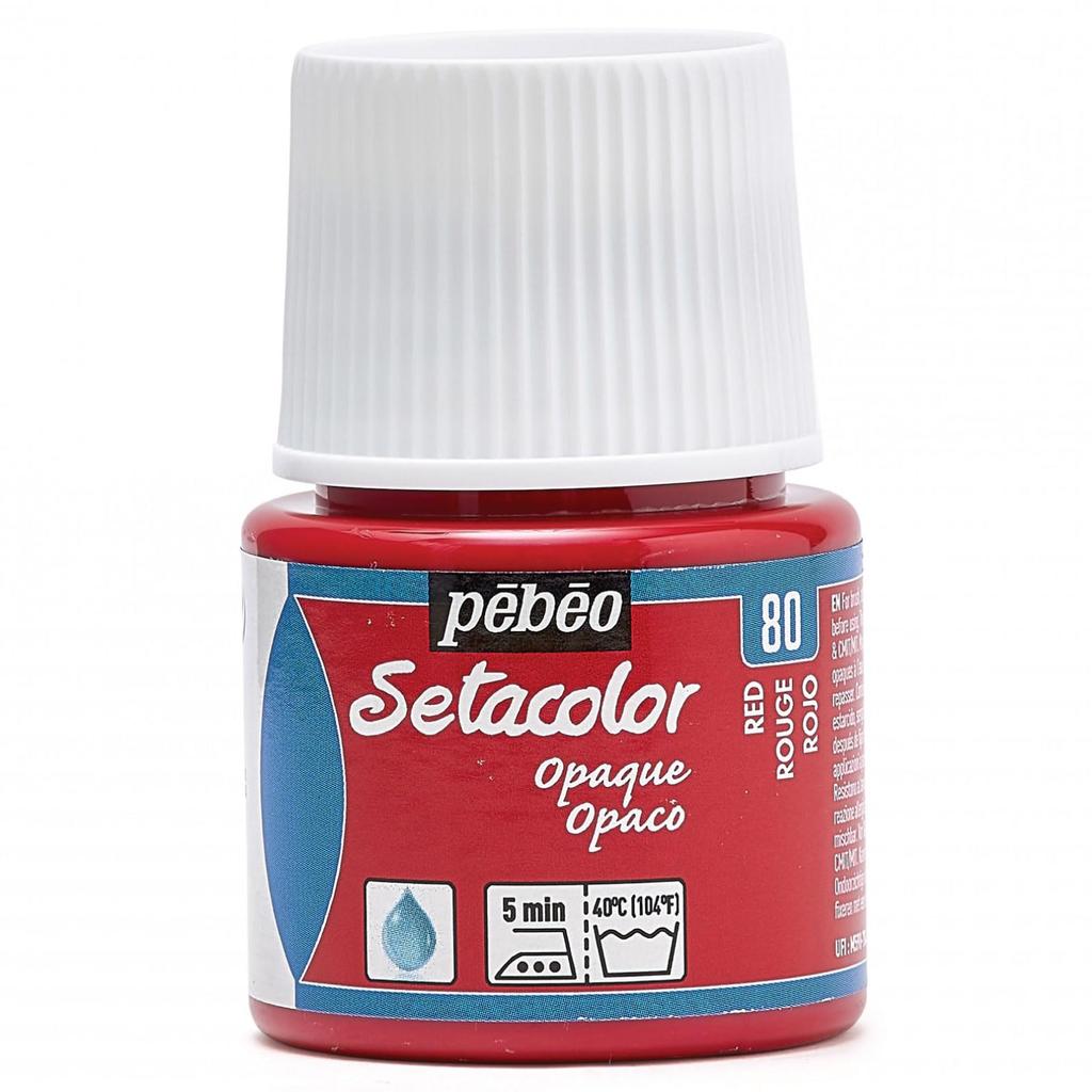 Pebeo Fabric Paint Can Be Painted On Dark Colored Fabrics Seta Color Opaque Color 45ml Red 80