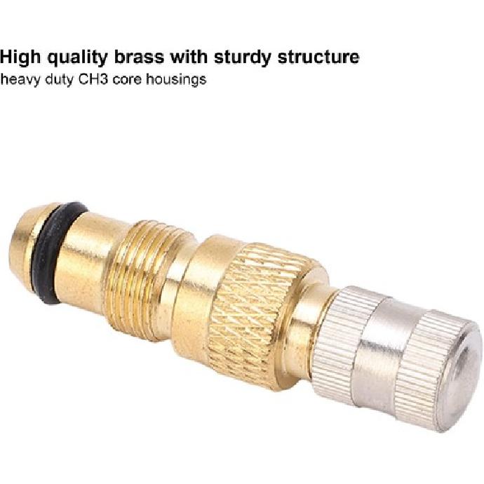 Valve Stem Air Liquid Valves Brass Tire Core Housings Replacement (Pack of 10
