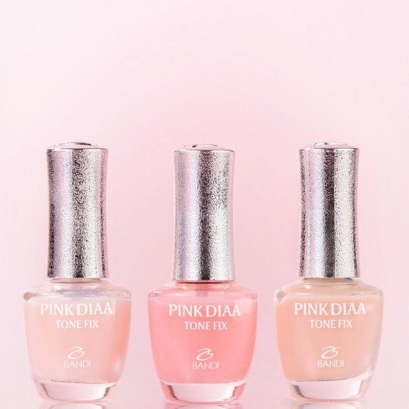 BANDI Nail Cure Pink Diamond Tone Fix 3 types Nude tone-up